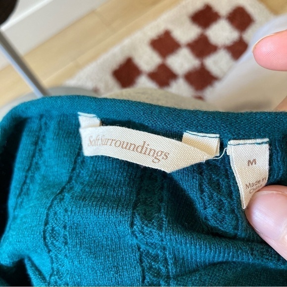 Soft Surroundings | Soft Texture Crochet Detail Crew Neck Sweater - Picture 6 of 7